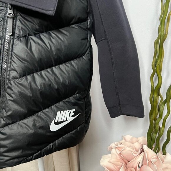 Nike Tech Aeroloft Cape Jacket Black Down Filled Puffer 806397 Women's Size XL - Picture 4 of 7